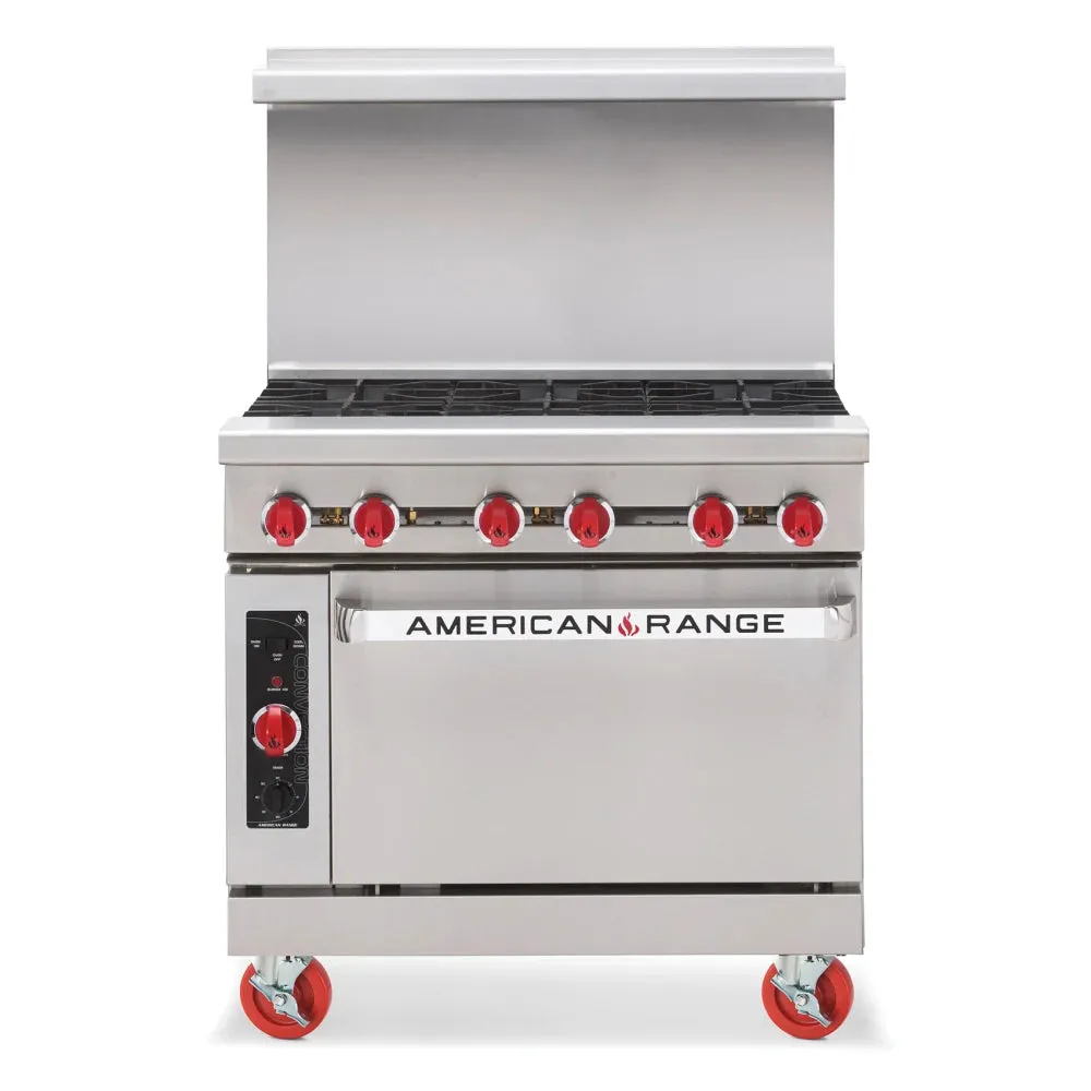 American Range AR-6-SB 36 6 Burner Gas Range w/ Storage Base