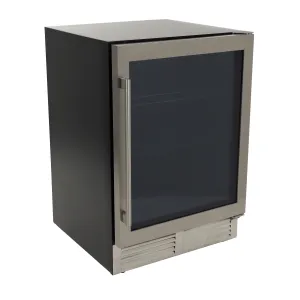 Avanti - BCD50Z3S. Avanti DESIGNER Series Beverage Center. 126 Can Capacity. in Stainless Steel with Black Cabinet
