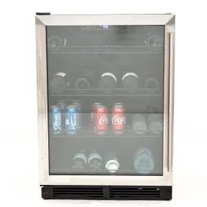 Avanti - BVB52T4S. Avanti Beverage Center. 133 Can Capacity. in Stainless Steel with Black Cabinet