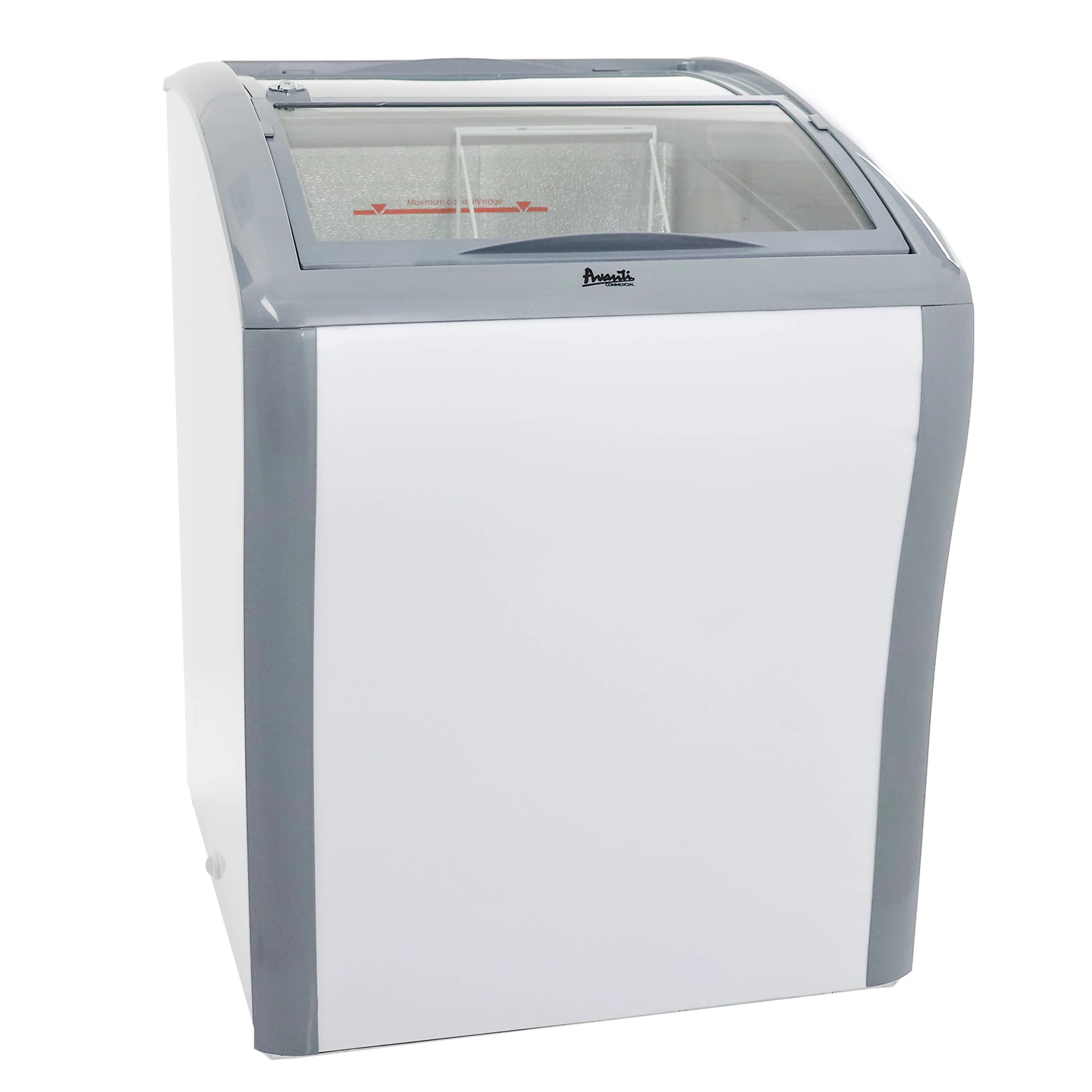 Avanti - CFC436Q0WG. Avanti 4.2 cu. ft. Commercial Sliding Glass Top Freezer or Refrigerator. in White