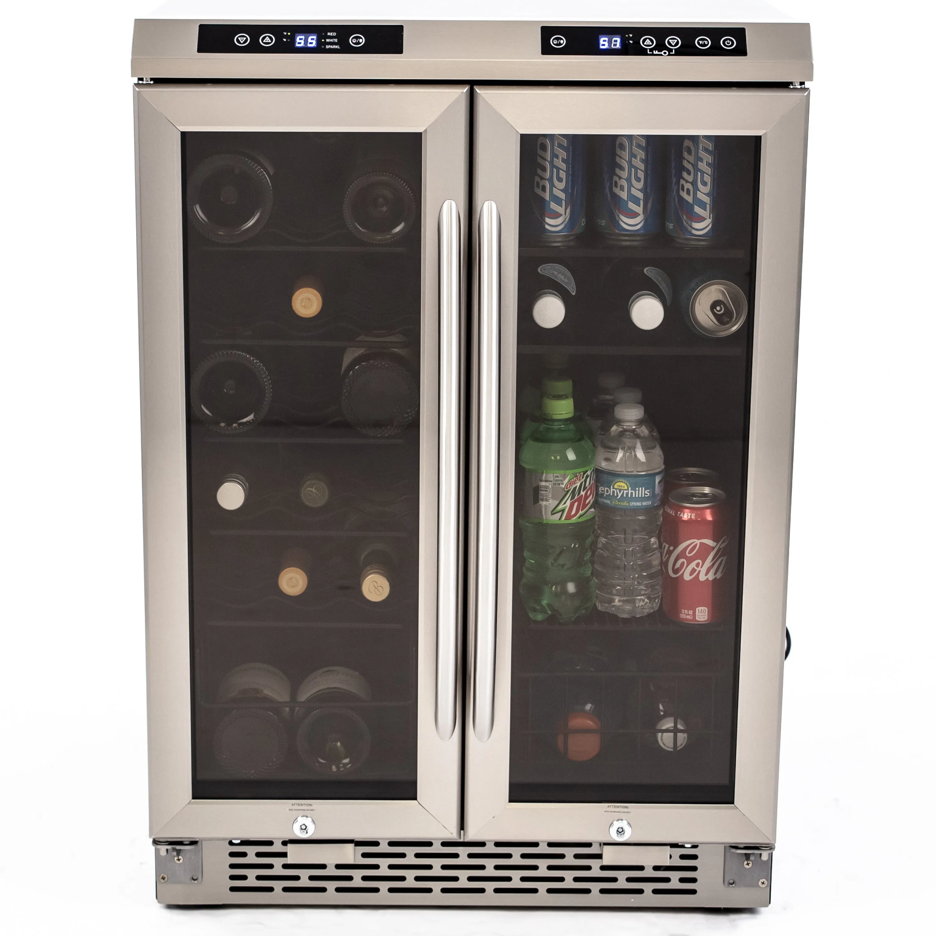 Avanti - WBV19DZ. Avanti Dual-Zone Wine and Beverage Center. 19 Bottle/66 Can Capacity. in Stainless Steel