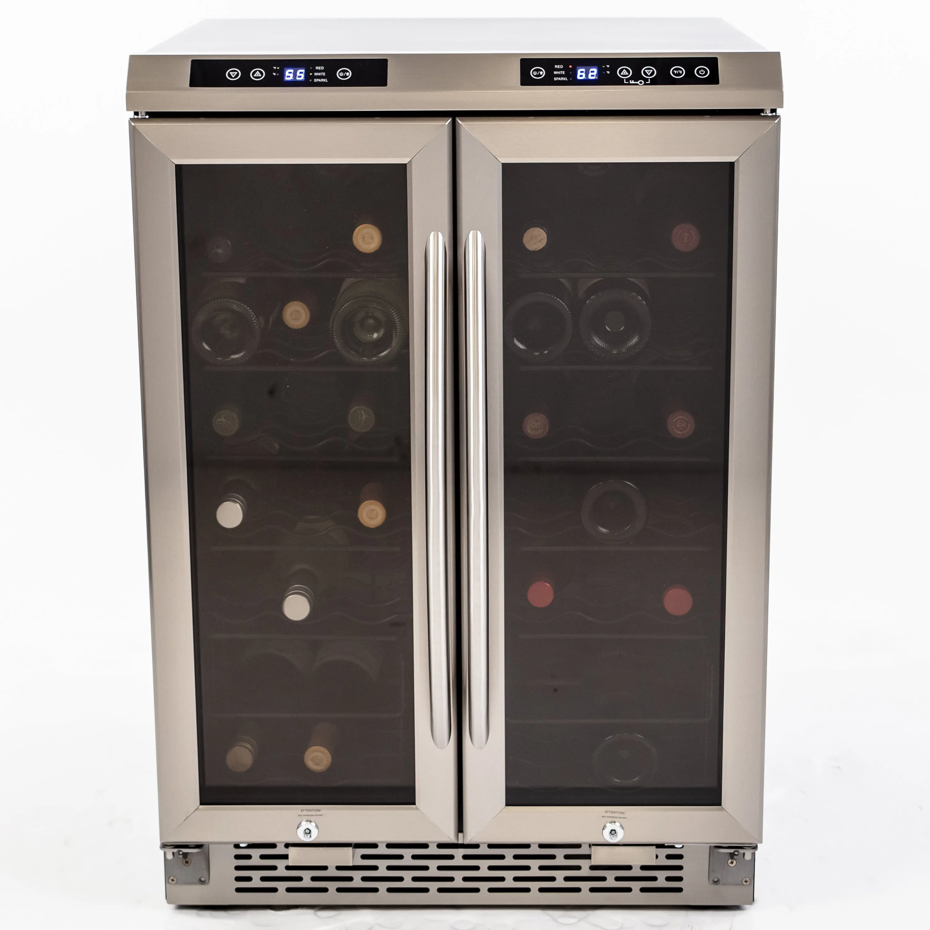 Avanti - WCV38DZ. Avanti Dual-Zone Wine Cooler. 38 Bottle Capacity. in Stainless Steel