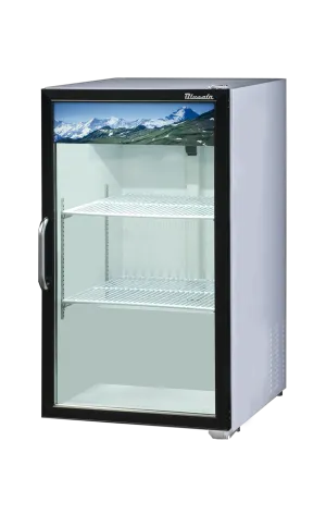 Blue Air - BAGR7W-HC. 7 CuFt. Counter Top Glass Door Refrigerator (Swing) White Side. R-290 Refrigerant