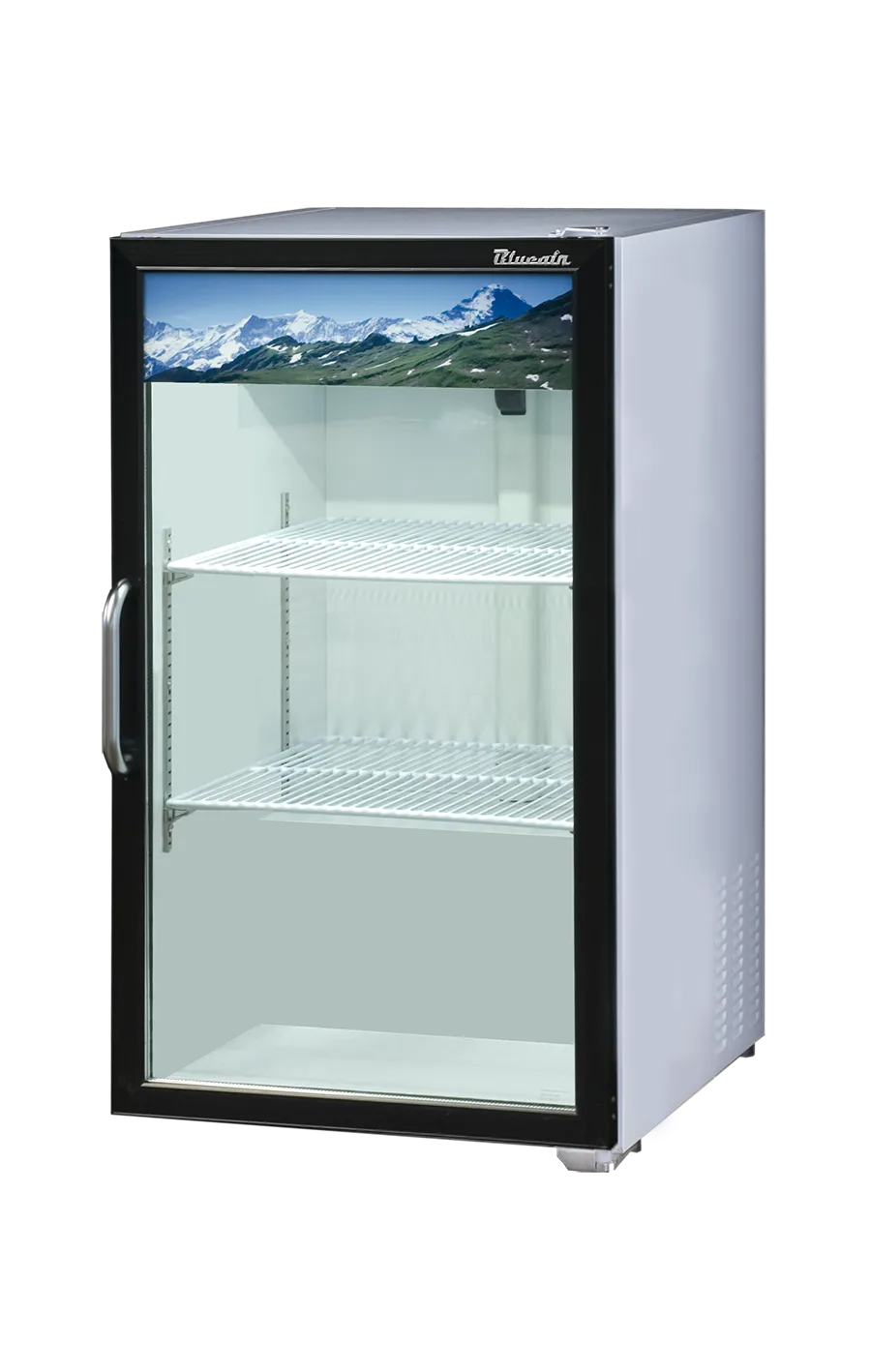 Blue Air - BAGR7W-HC. 7 CuFt. Counter Top Glass Door Refrigerator (Swing) White Side. R-290 Refrigerant