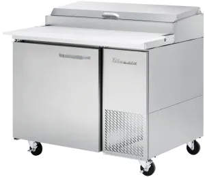 Blue Air - BAPP44-HC. 1 Door All Stainless Pizza Prep.Table. 44-1/2 wide. 11.3 cu/ft - (6) 1/3 Pans - By Others. R-290 Refrigerant