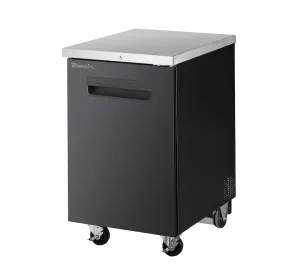 Blue Air - BBB23-1B-HC. 1 Door Back Bar Cooler. Black Finish Exterior. 23 -1/2 W x 31-1/4 D. R-290 Refrigerant