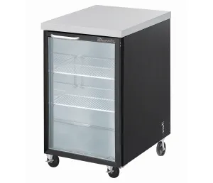 Blue Air - BBB23-1BG-HC. 1 Glass Door Back Bar Cooler. Black Finish Exterior. 23-1/2 W x 31-1/4 D. R-290 Refrigerant