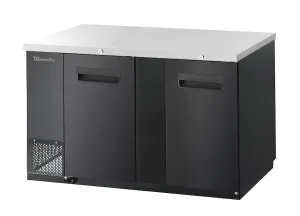 Blue Air - BBB69-3B-HC. 2 Doors Back Bar Cooler. Black Finish Exterior. 69 W x 27 D. R-290 Refrigerant