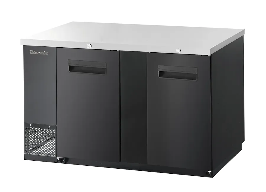 Blue Air - BBB69-3B-HC. 2 Doors Back Bar Cooler. Black Finish Exterior. 69 W x 27 D. R-290 Refrigerant