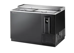 Blue Air - BBC-50B-HC. Bottle Cooler 2 slide tops. Black Finish Exterior. 50 W x 28-1/2 D. R-290 Refrigerant