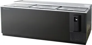 Blue Air - BBC-80B-HC. Bottle Cooler 3 slide tops. Black Finish Exterior. 80-1/2 W x 28-1/2 D. R-290 Refrigerant