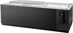 Blue Air - BBC-95B-HC. Bottle Cooler 3 slide tops. Black Finish Exterior. 95 W x 28-1/2 D. R-290 Refrigerant
