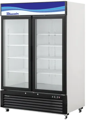 Blue Air - BKGM49-HC. 49 CuFt. 2 Glass Doors Refrigerator (Swing). R-290 Refrigerant