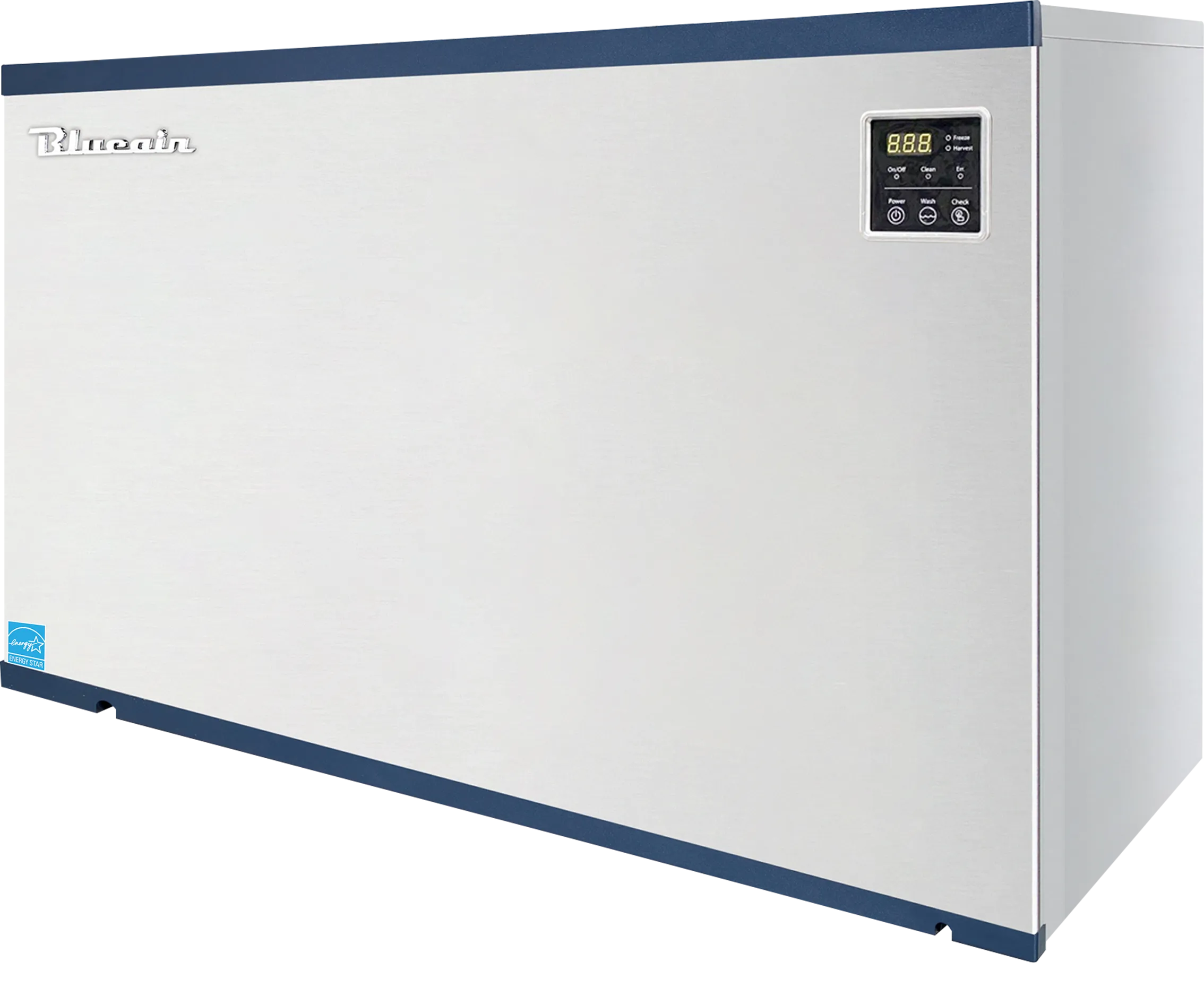 Blue Air - BLMI-1300R. Ice Machine Head. Cresent Cube. 1419 Lbs / 24 hr. Production. Air-Cooled. 48W x 27-1/2D x 28-7/8H. 208~230v/60/1. Energy Star Rated