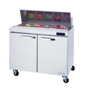 Blue Air - BLPT36-HC. 2 Doors All Stainless Prep. Table with (10) 1/6 Pans - 36 wide. 9.2 cu/ft.. R-290 Refrigerant