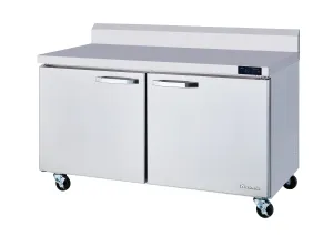 Blue Air - BLUF60-WT-HC. 2 Doors All Stainless Work Top Freezer - 60 wide. 16.5 cu/ft.. R-290 Refrigerant