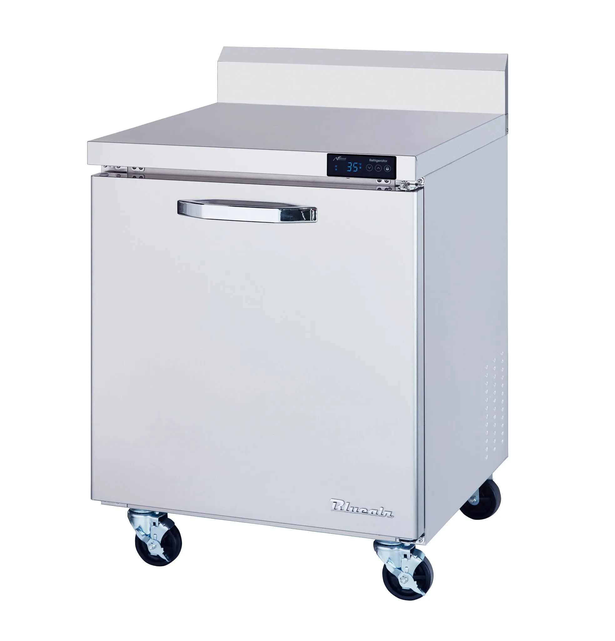 Blue Air - BLUR28-WT-HC. 1 Door All Stainless Work Top Refrigerator - 28 wide. 7 cu/ft.. R-290 Refrigerant
