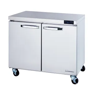Blue Air - BLUR36-HC. 2 Doors All Stainless Undercounter Refrigerator - 36 wide. 9.2 cu/ft.. R-290 Refrigerant
