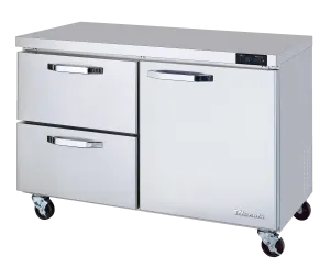 Blue Air - BLUR48-D2L-HC. 2 Drawers 1 Door (R) All Stainless Undercounter Refrigerator - 48 wide. 13 cu/ft.. R-290 Refrigerant