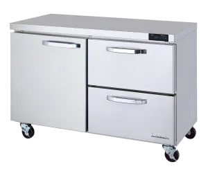 Blue Air - BLUR48-D2R-HC. 2 Drawers 1 Door (L) All Stainless Undercounter Refrigerator - 48 wide. 13 cu/ft.. R-290 Refrigerant