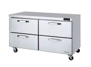 Blue Air - BLUR60-D4-HC. 4 Drawers All Stainless Undercounter Refrigerator - 60 wide. 16.5 cu/ft.. R-290 Refrigerant