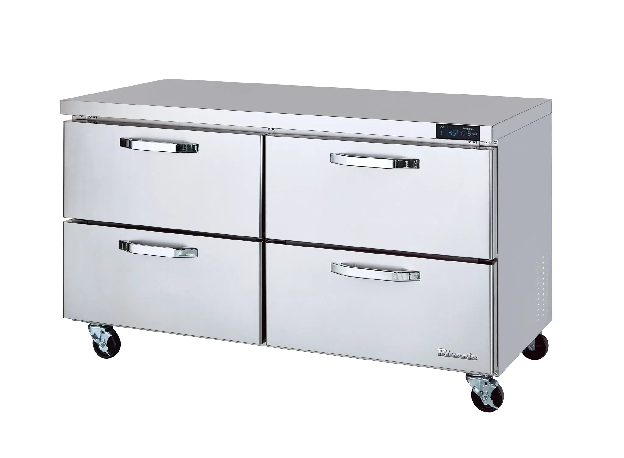 Blue Air - BLUR60-D4-HC. 4 Drawers All Stainless Undercounter Refrigerator - 60 wide. 16.5 cu/ft.. R-290 Refrigerant