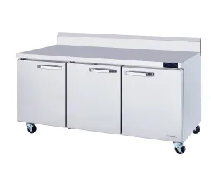 Blue Air - BLUR72-WT-HC. 3 Doors All Stainless Work Top Refrigerator - 72 wide. 20 cu/ft.. R-290 Refrigerant
