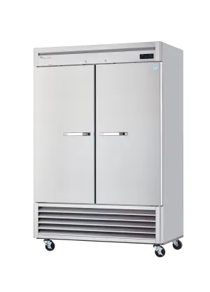 Blue Air - BSF49-HC. 2 Solid Doors Stainless Freezer. Bottom-Mount Compressor. R-290 Refrigerant