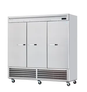 Blue Air - BSF72-HC. 3 Solid Doors Stainless Freezer. Bottom-Mount Compressor. R-290 Refrigerant