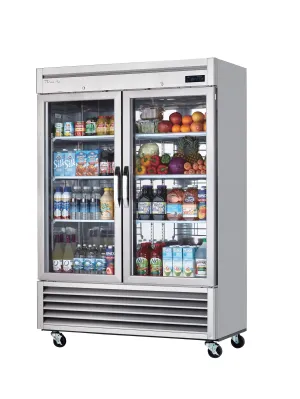 Blue Air - BSR49GP-HC. 2 Glass Doors Stainless Refrigerator. Proofer. Bottom-Mount Compressor. R-290 Refrigerant