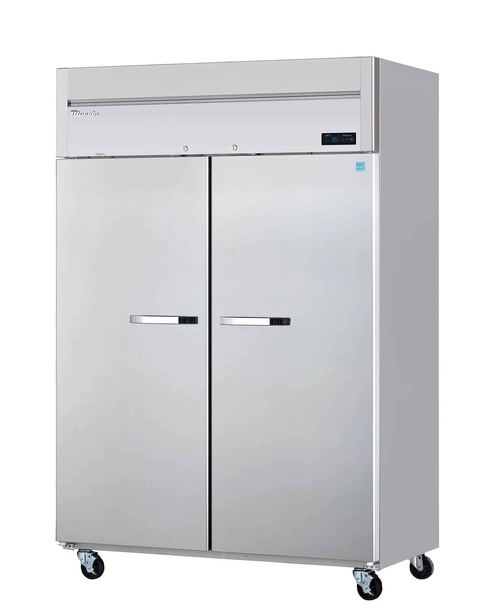 Blue Air - BSR49T-HC. 2 Solid Doors Stainless Refrigerator. Top-Mount Compressor. R-290 Refrigerant