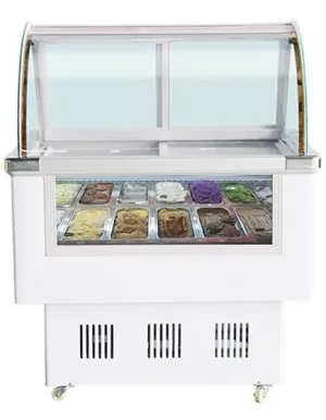 Chef AAA - 1.2BDQ. Commercial 46 12 Pan Gelato Display Freezer Case