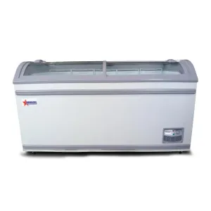 Chef AAA - FR-CN-1473. Commercial 58 Glass Door Frozen Food or Ice Cream Chest Freezer Display