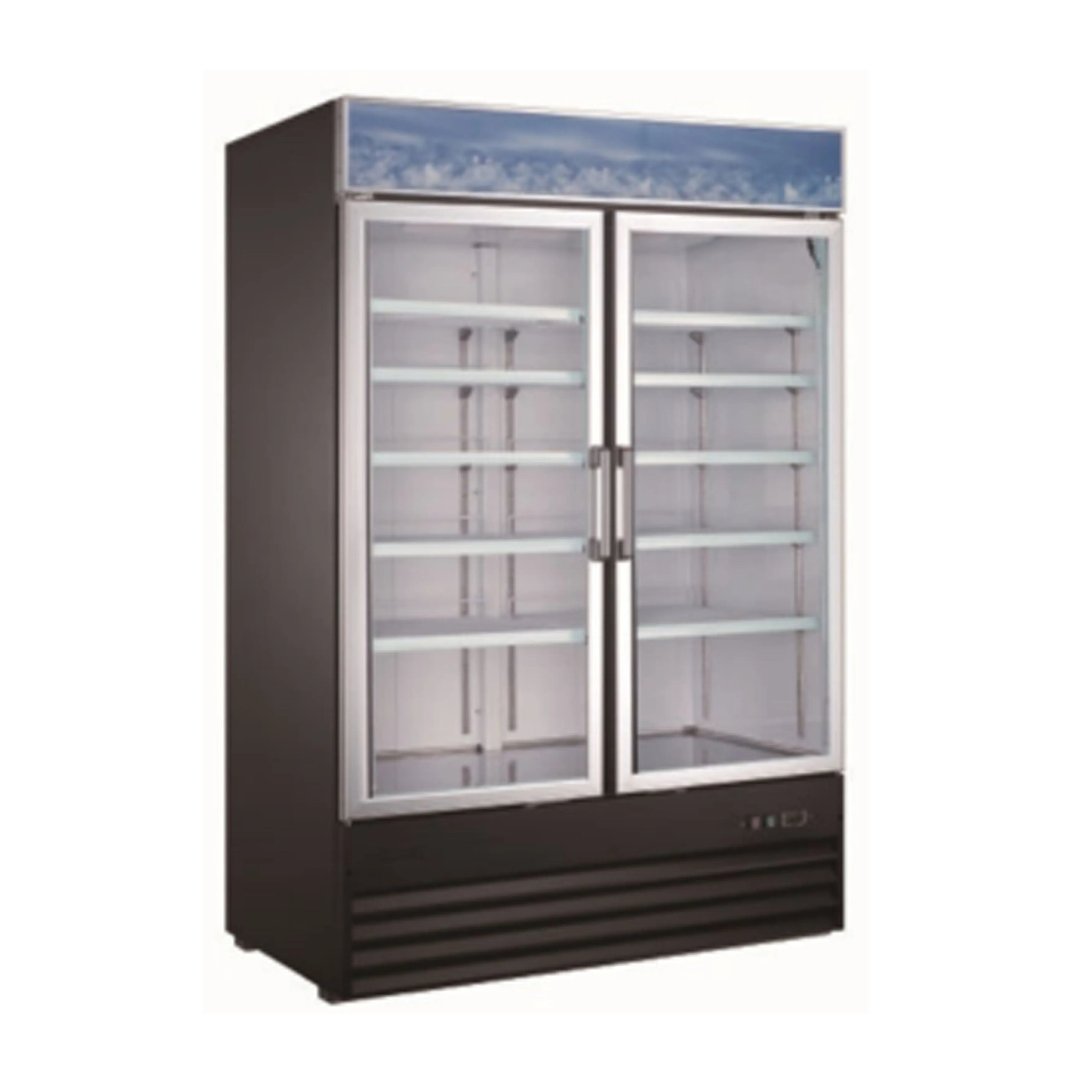 Chef AAA - G1.2BM2F-HC.  Commercial 53 2 Glass Door Merchandiser Refrigerator 45cu.ft.