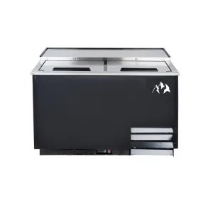 Chef AAA - GF50-HC. Commercial 50 Black Glass Froster / Plate Chiller 12.2 CU.FT.