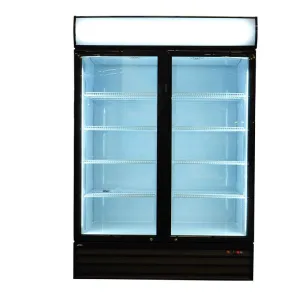 Chef AAA - L-GDC42. Commercial 2 Door Merchandiser Refrigerator
