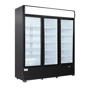 Chef AAA - LG-1480M3WP 74 Commercial 3 Glass Door Refrigerator Swing Merchandiser