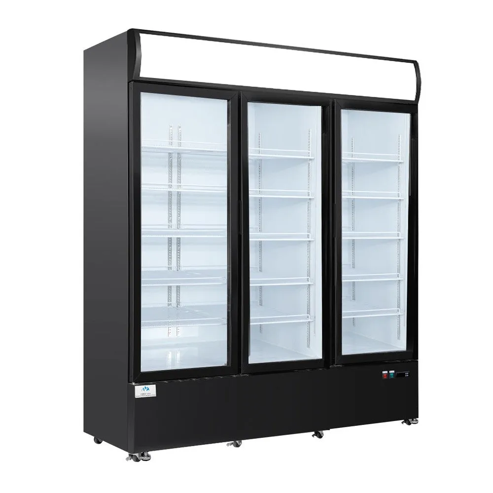 Chef AAA - LG-1480M3WP 74 Commercial 3 Glass Door Refrigerator Swing Merchandiser