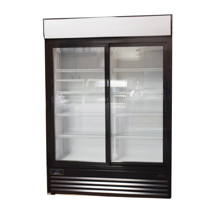 Chef AAA - LGD-1300S. Commercial 48 2 Sliding Door Merchandiser Refrigerator 32 cu. ft.