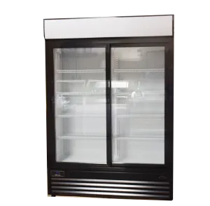 Chef AAA - LGD-1300S. Commercial 48 2 Sliding Door Merchandiser Refrigerator 32 cu. ft.