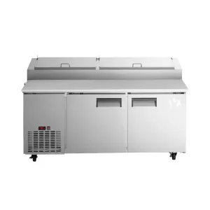 Chef AAA - PICL2-HC. 71 Commercial Sandwich Prep Table Refrigerator 9 Pans 2 Door Stainless Steel 16.9 cu.ft.
