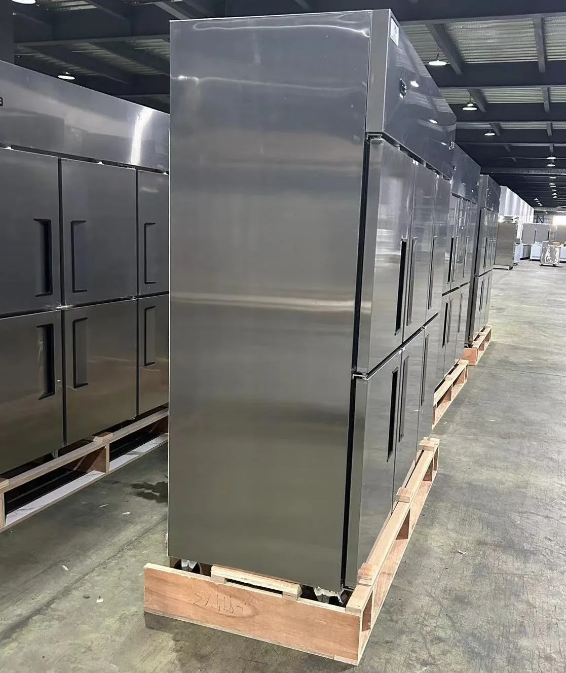 Chef AAA - SCD-660F 72 Commercial Reach-In Freezer with 6 Solid Half Doors