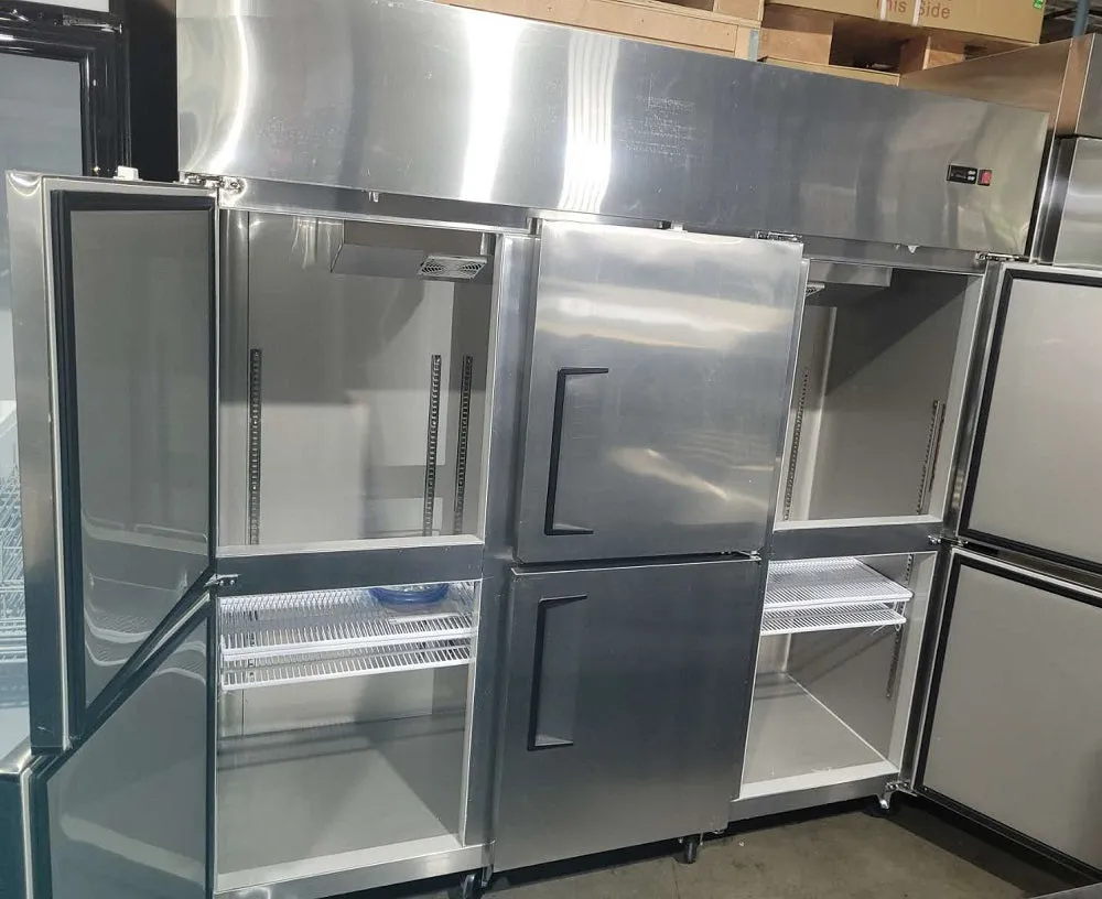 Chef AAA - SCD-660R 72 Commercial Reach-In Refrigerator with 6 Solid Half Doors