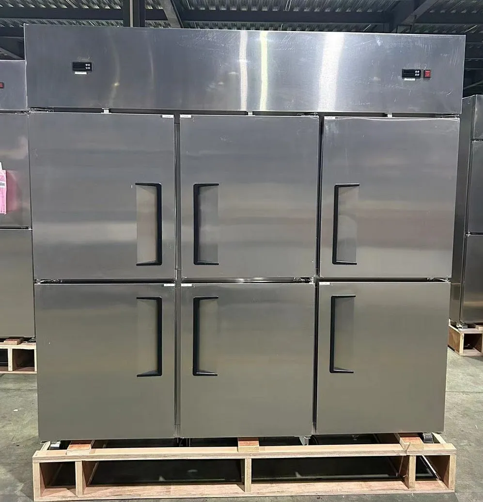 Chef AAA - SCD-660R 72 Commercial Reach-In Refrigerator with 6 Solid Half Doors