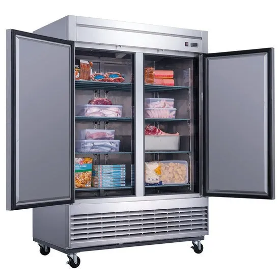 Chef AAA - T55AF Commercial 55 2 Solid Door Reach-In Freezer 40.74cu.Ft.