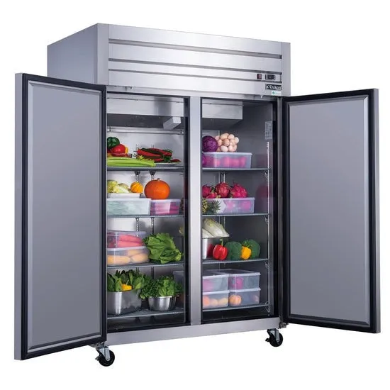 Chef AAA - T55AR Commercial 55 2 Solid Door Reach-In Refrigerator Stainless Steel 40.74 cu.ft.