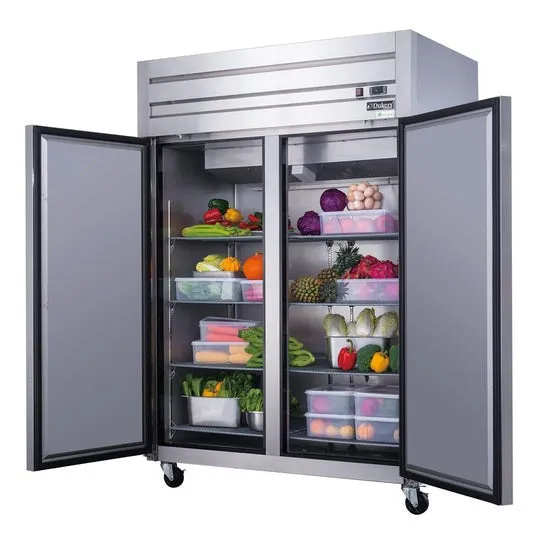 Chef AAA - T55AR Commercial 55 2 Solid Door Reach-In Refrigerator Stainless Steel 40.74 cu.ft.