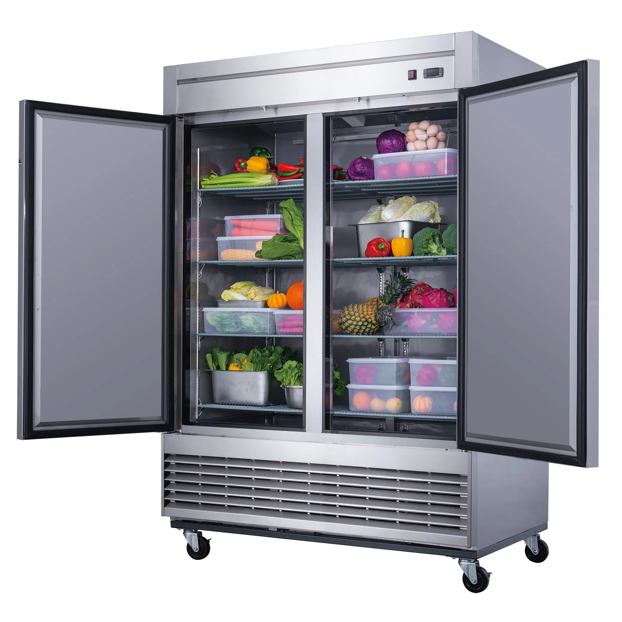 Chef AAA - T55R Commercial 55 Reach-In Refrigerator Solid 2 Door 40 cu.ft. NSF