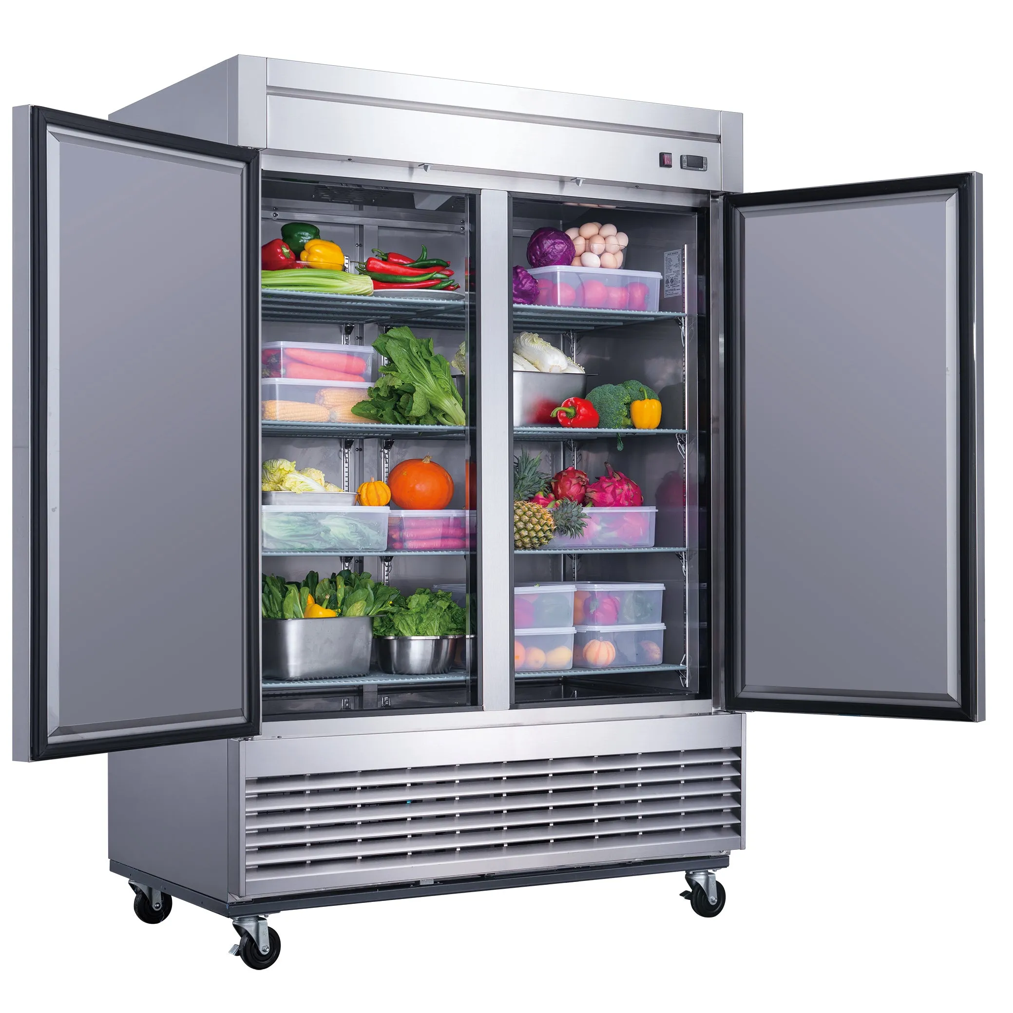 Chef AAA - T55R Commercial 55 Reach-In Refrigerator Solid 2 Door 40 cu.ft. NSF