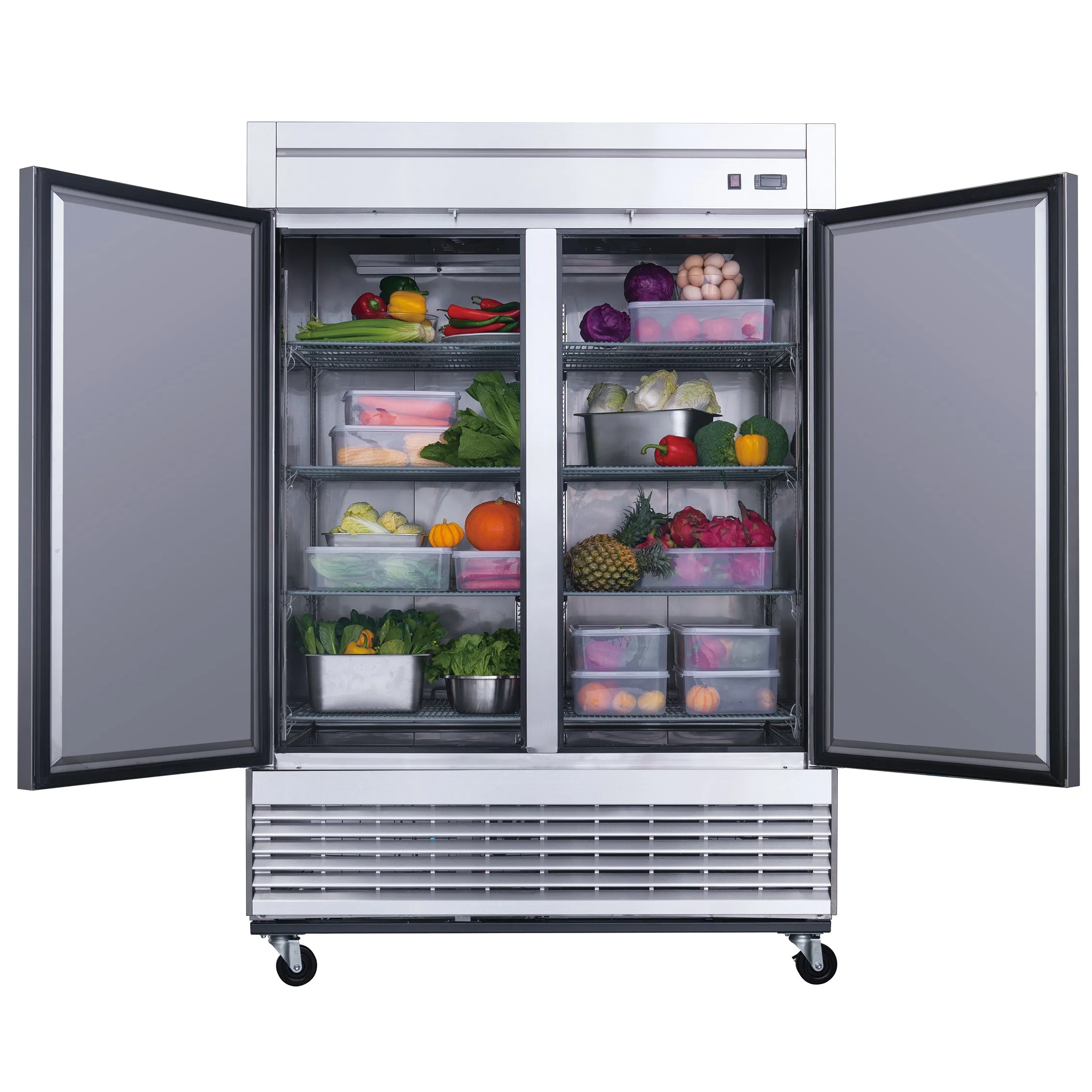 Chef AAA - T55R Commercial 55 Reach-In Refrigerator Solid 2 Door 40 cu.ft. NSF